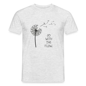 Go with the flow - Men's T-Shirt - heather grey - Front - AI Model Male 178 dark (178cm)