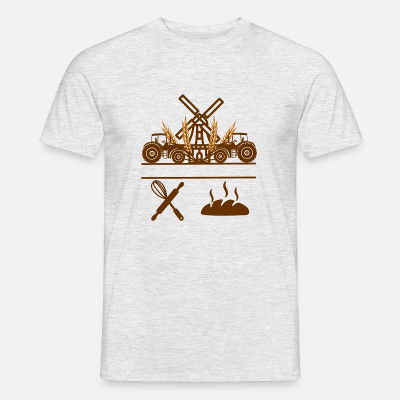 Bäckerei oder Bäckerei-Logo - Männer T-Shirt - Grau meliert