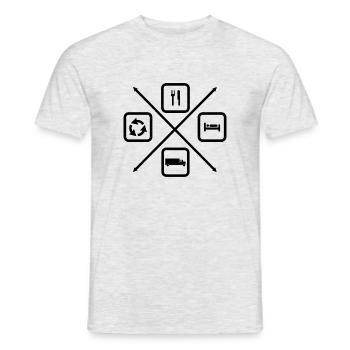 The life cycle of a truck driver - Men's T-Shirt - heather grey - Front - AI Model Male 178 dark (178cm)