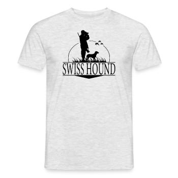CHIEN SUISSE Chien de chasse Race Chasseur Chien de chasse Wilsigns - T-shirt homme - gris chiné - Devant - AI Model Male 178 dark (178cm)