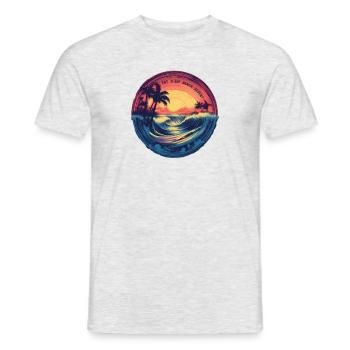 Strand - Männer T-Shirt - Grau meliert - Vorne - AI Model Male 178 dark (178cm)