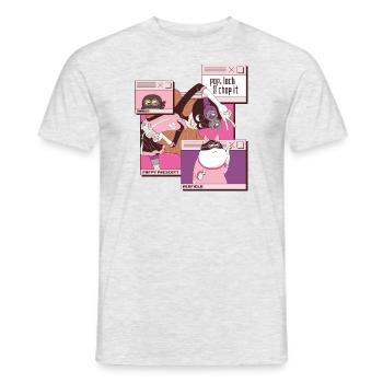 Minions Poppy Prescott And Renfield - Men's T-Shirt - heather grey - Front - AI Model Male 178 dark (178cm)