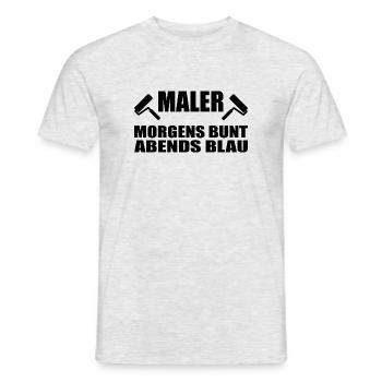 Maler - Männer T-Shirt - Grau meliert - Vorne - AI Model Male 178 dark (178cm)