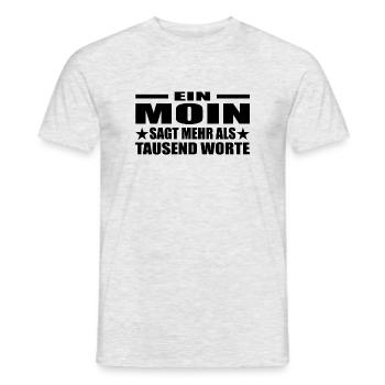 Moin - Männer T-Shirt - Grau meliert - Vorne - AI Model Male 178 dark (178cm)