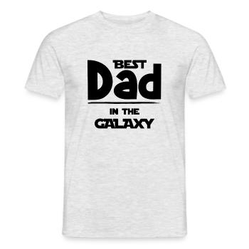 Bester Vater in der Galaxie Papa Geschenk - Männer T-Shirt - Grau meliert - Vorne - AI Model Male 178 dark (178cm)