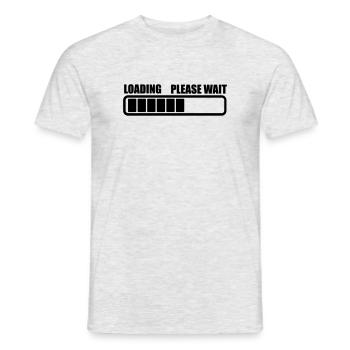 Loading wait a while - Men's T-Shirt - heather grey - Front - AI Model Male 178 dark (178cm)