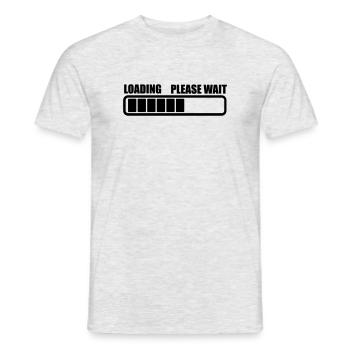Charging wait a while - Men's T-Shirt - heather grey - Front - AI Model Male 178 dark (178cm)