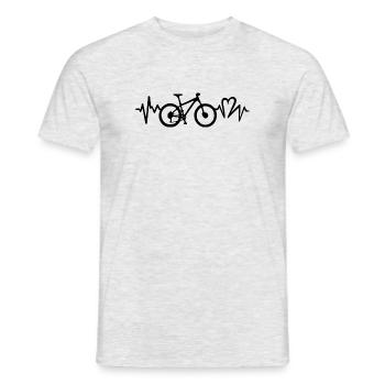 Vivid Geometric Abstract Art - Men's T-Shirt - heather grey - Front - AI Model Male 178 dark (178cm)