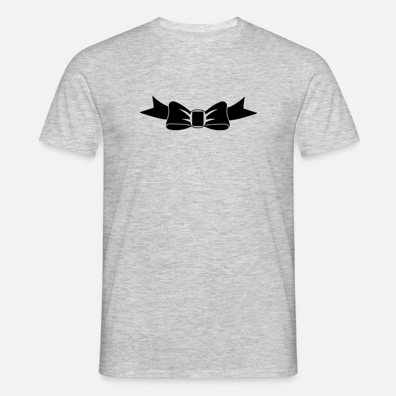Fliege - Männer T-Shirt - Grau meliert