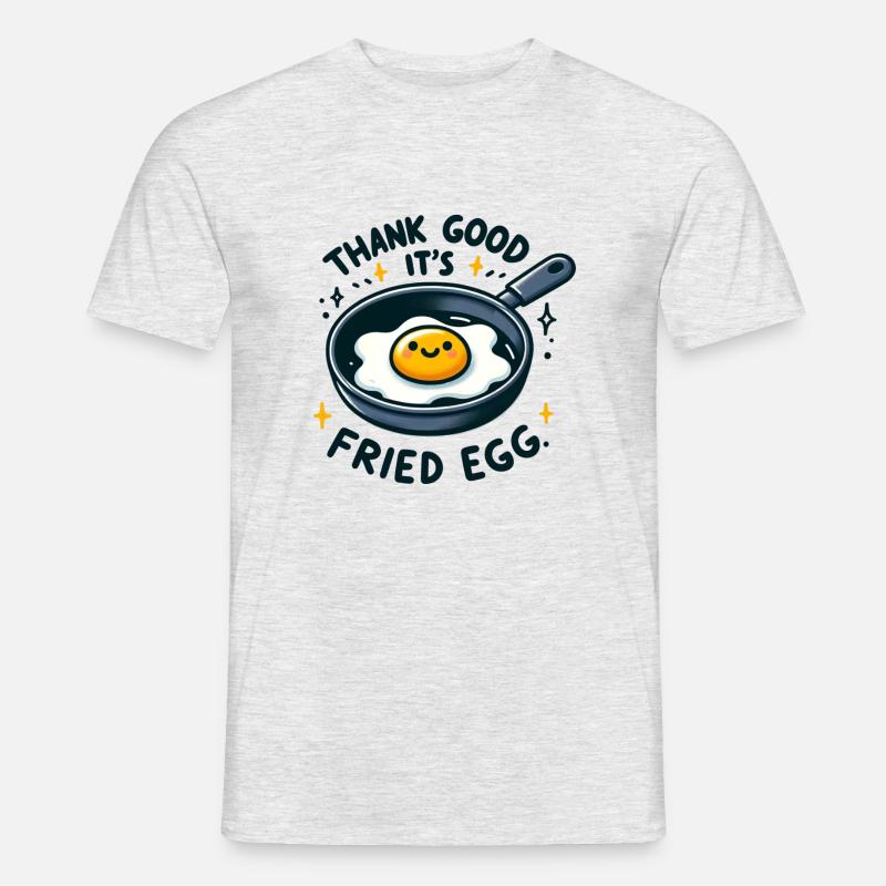 Thank God It's Fried Egg (Friday) -2 - Männer T-Shirt - Grau meliert