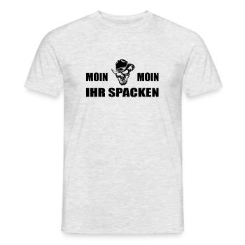 Moin - Männer T-Shirt - Grau meliert - Vorne - AI Model Male 178 dark (178cm)