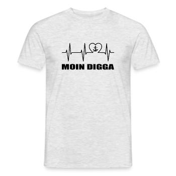 Hamburg - Männer T-Shirt - Grau meliert - Vorne - AI Model Male 178 dark (178cm)
