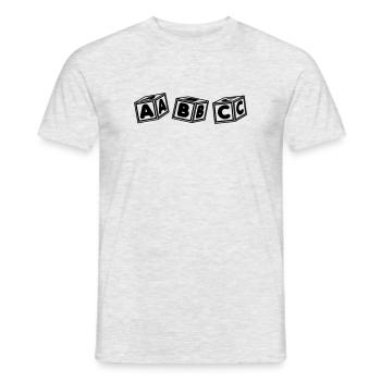 ABC blocks - Men's T-Shirt - heather grey - Front - AI Model Male 178 dark (178cm)