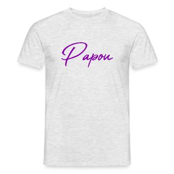 PAPUAN. DAD. FATHER'S DAY. HAPPY FATHER'S DAY - Men's T-Shirt - heather grey - Front - AI Model Male 178 dark (178cm)