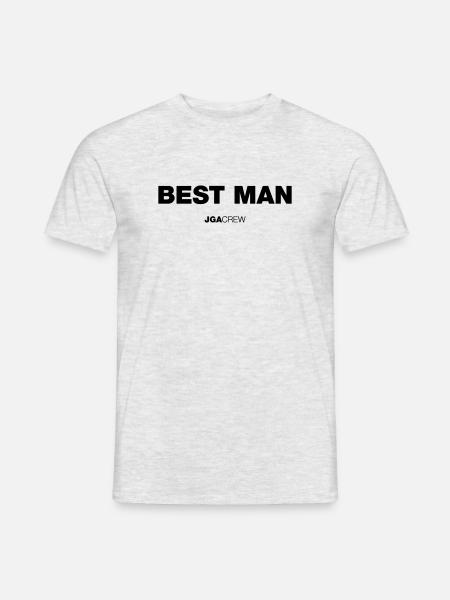 JGA: Best man (Jungesellenabschied) - Männer T-Shirt - Grau meliert