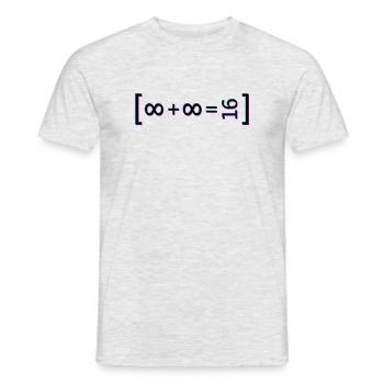 2. Unendlich - Männer T-Shirt - Grau meliert - Vorne - AI Model Male 178 dark (178cm)