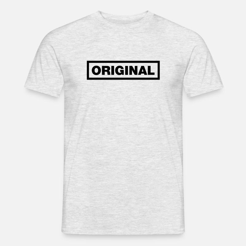 Das echte Original - Männer T-Shirt - Grau meliert