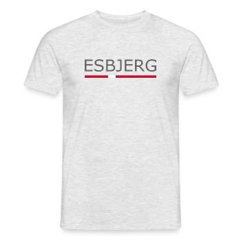 Esbjerg - Denmark Flag - Denmark - Scandinavia - Men's T-Shirt - heather grey - Front - AI Model Male 178 dark (178cm)