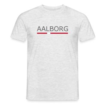 Aalborg - Drapeau du Danemark - Dänemark - T-shirt homme - gris chiné - Devant - AI Model Male 178 dark (178cm)