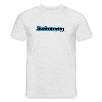 Swimming - Männer T-Shirt - Grau meliert - Vorne - AI Model Male 178 dark (178cm)