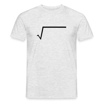 Math - Root - Radical - Men's T-Shirt - heather grey - Front - AI Model Male 178 dark (178cm)