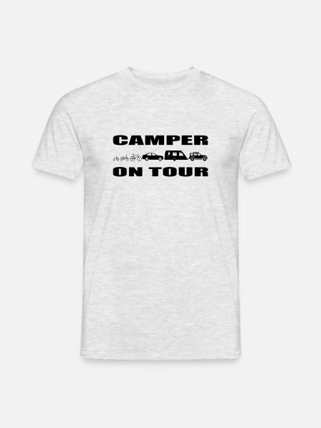 camping - Männer T-Shirt - Grau meliert