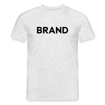 Design de marque, Marques, Type, Typographie, Déclaration - T-shirt homme - gris chiné - Devant - AI Model Male 178 dark (178cm)