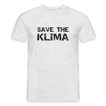 Klima - Männer T-Shirt - Grau meliert - Vorne - AI Model Male 178 dark (178cm)