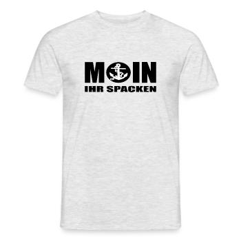Moin - Männer T-Shirt - Grau meliert - Vorne - AI Model Male 178 dark (178cm)