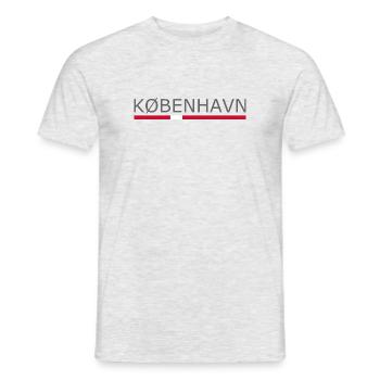 Kobenhavn - Copenhagen - Kopenhagen - Denmark Flag - Men's T-Shirt - heather grey - Front - AI Model Male 178 dark (178cm)