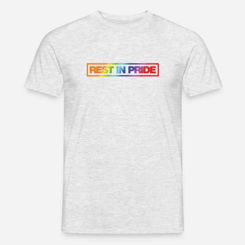 REST IN PRIDE (R.I.P.) Rainbow - Männer T-Shirt - Grau meliert
