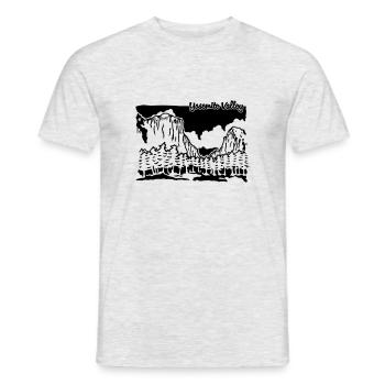 Yosemite Valley - T-shirt homme - gris chiné - Devant - AI Model Male 178 dark (178cm)