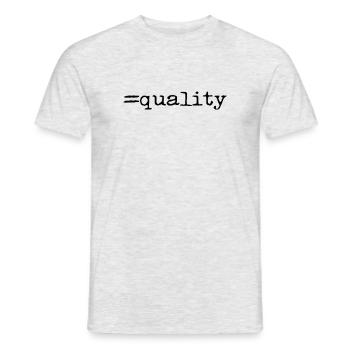 Equality - Männer T-Shirt - Grau meliert - Vorne - AI Model Male 178 dark (178cm)