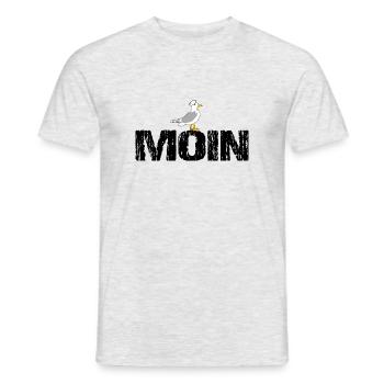 Moin - Männer T-Shirt - Grau meliert - Vorne - AI Model Male 178 dark (178cm)