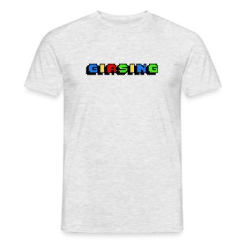 Giasing Pixel Giesing München 089 Minga - Männer T-Shirt - Grau meliert - Vorne - AI Model Male 178 dark (178cm)