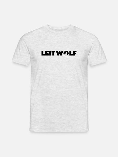 Leitwolf lettering - Men's T-Shirt - heather grey