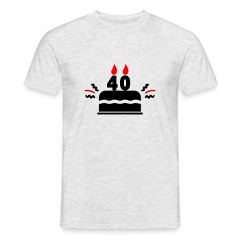 40th Birthday - 40th Birthday Gift - Men's T-Shirt - heather grey - Front - AI Model Male 178 dark (178cm)