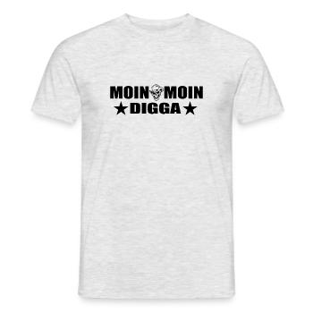 Moin - Männer T-Shirt - Grau meliert - Vorne - AI Model Male 178 dark (178cm)