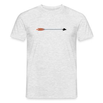 médiévale flèche à l'arc Broadhead par Patjila - T-shirt homme - gris chiné - Devant - AI Model Male 178 dark (178cm)
