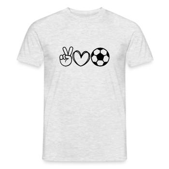 Fußball - Männer T-Shirt - Grau meliert - Vorne - AI Model Male 178 dark (178cm)