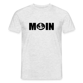 Moin - Männer T-Shirt - Grau meliert - Vorne - AI Model Male 178 dark (178cm)
