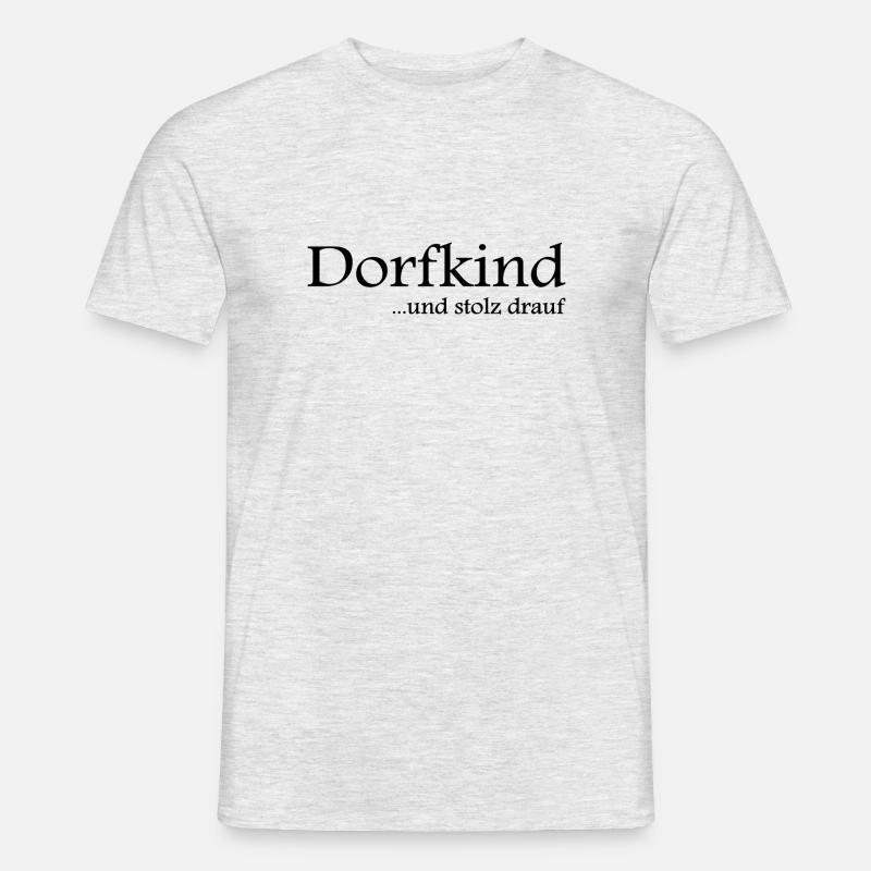 Dorfkind - Männer T-Shirt - Grau meliert