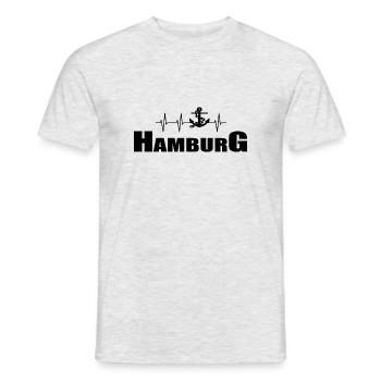 Hambourg - T-shirt homme - gris chiné - Devant - AI Model Male 178 dark (178cm)