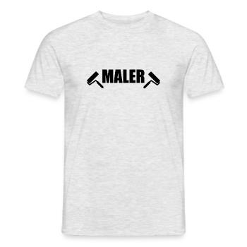 Maler - Männer T-Shirt - Grau meliert - Vorne - AI Model Male 178 dark (178cm)