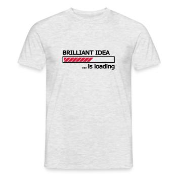 Brilliant Idea is loading Ladebalken Loading Bar - Männer T-Shirt - Grau meliert - Vorne - AI Model Male 178 dark (178cm)