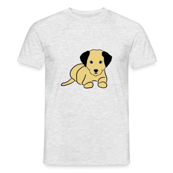 Süßer Hund, Hündchen - Männer T-Shirt - Grau meliert - Vorne - AI Model Male 178 dark (178cm)