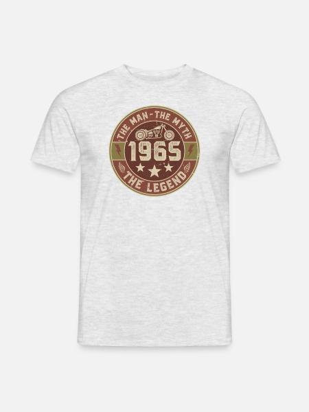 1965 Vintage homme mythe légende moto Biker 2 - T-shirt homme - gris chiné