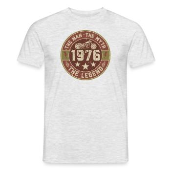 1976 Vintage Man Myth Legend Motorcycle Biker - Men's T-Shirt - heather grey - Front - AI Model Male 178 dark (178cm)