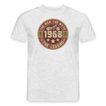 1968 Vintage Man Myth Legend Motorcycle Biker - Men's T-Shirt - heather grey - Front - AI Model Male 178 dark (178cm)
