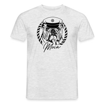BULLDOG ANGLAIS Moin dog dog disant Wilsigns - T-shirt homme - gris chiné - Devant - AI Model Male 178 dark (178cm)